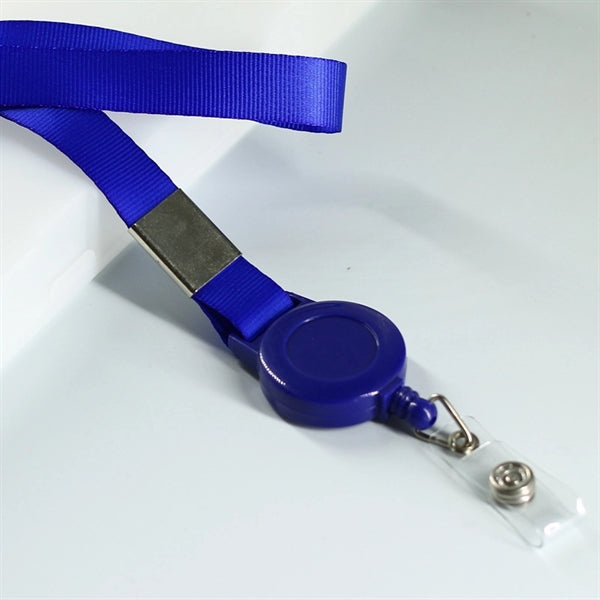 Combination lanyard with retractable reel ID Holder
