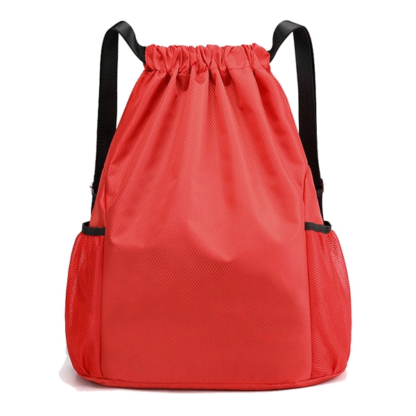 Drawstring Backpack with Mesh Pockets