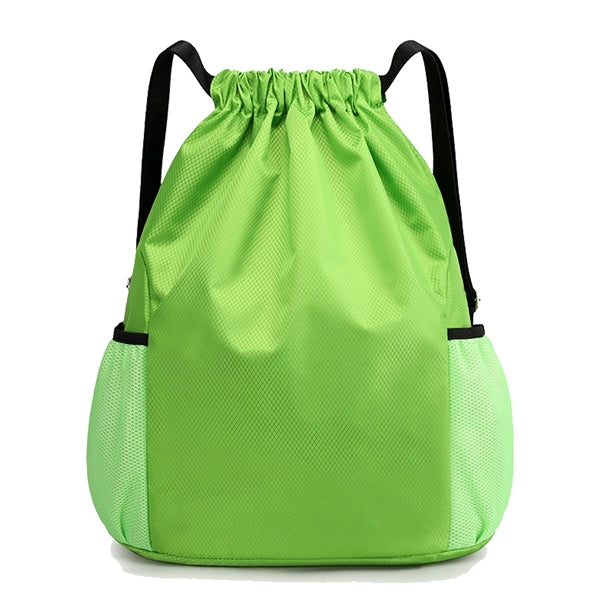 Drawstring Backpack with Mesh Pockets