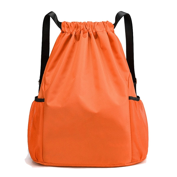 Drawstring Backpack with Mesh Pockets