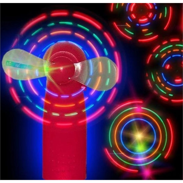 Handheld MultiColor LED Light Up Glow Fan