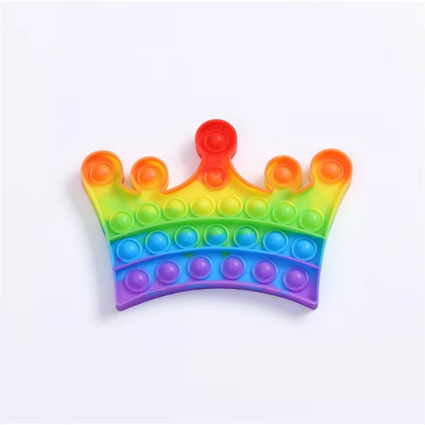 Crown Push Pop Bubble Fidget Toys