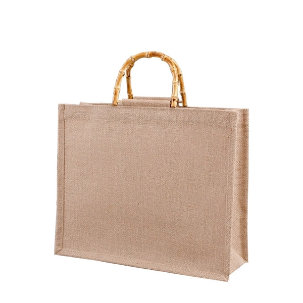 Jute Bag With Bamboo Handle