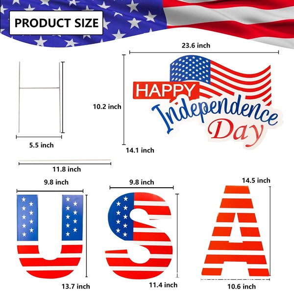 23.6"x14.1" Independence Day Yard Signs