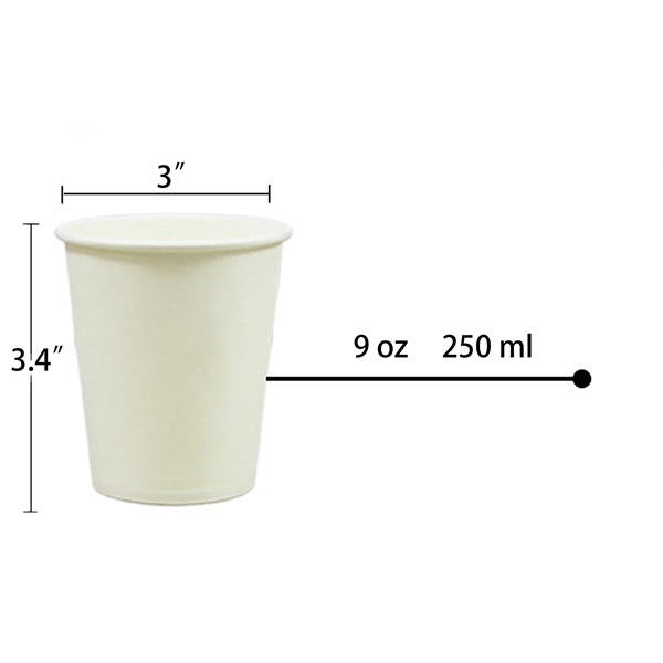 9oz White Paper Cup