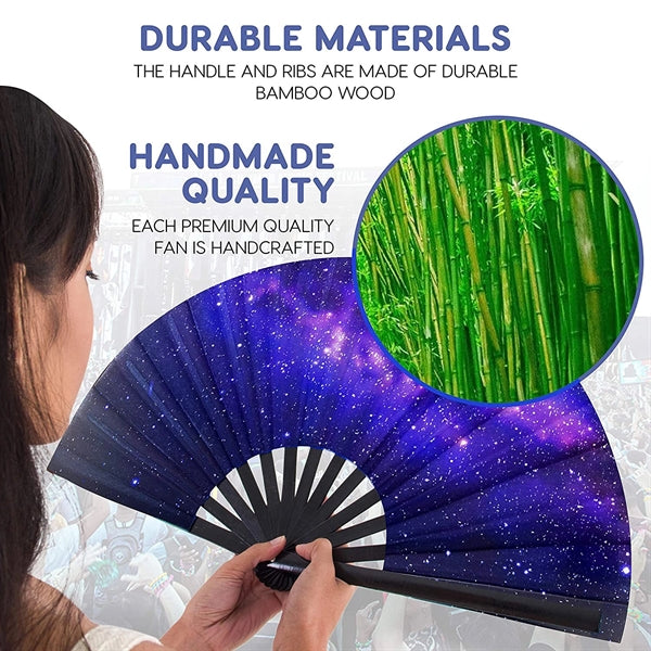 Large Folding Bamboo Fan