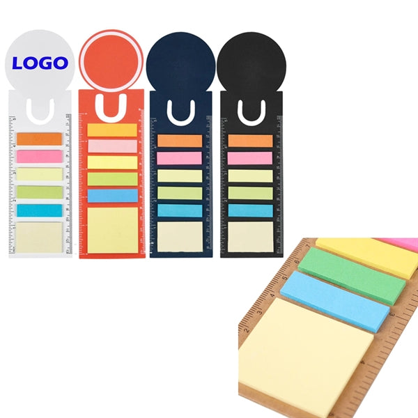 Compact Ruler Printed Eco 5-color Sticky Notes