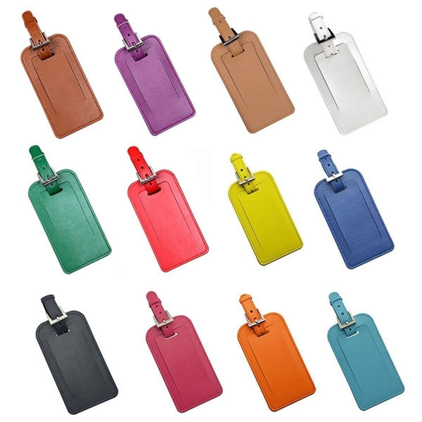Leather Baggage / Luggage Tags With card