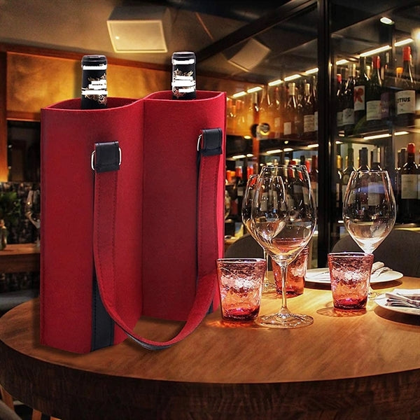 Felt Wine Carrier Tote Bag With Handle