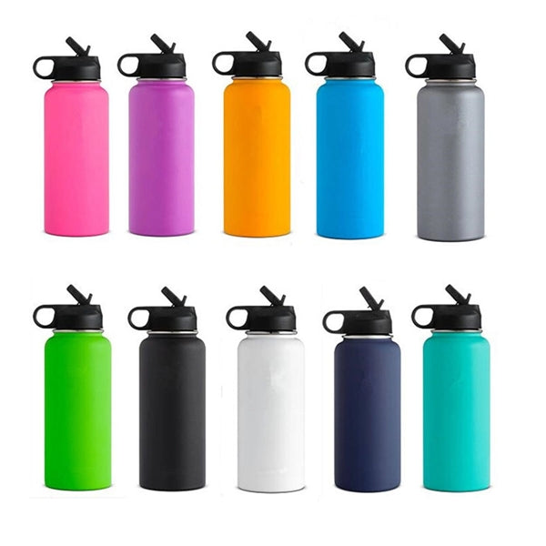 18oz Vacuum Insulated Water Bottle Wide Mouth Lid