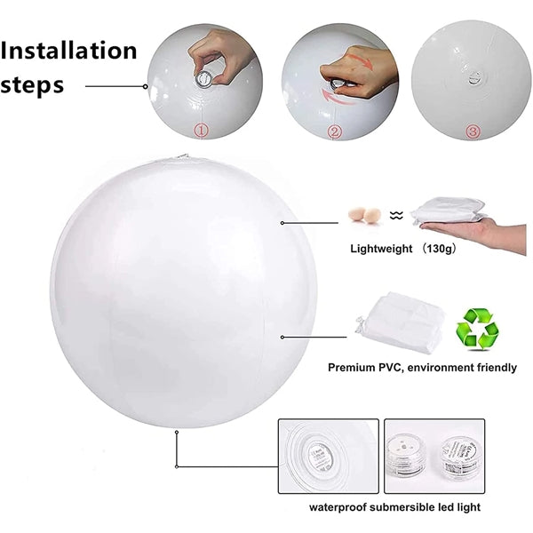16" LED Luminous beach ball