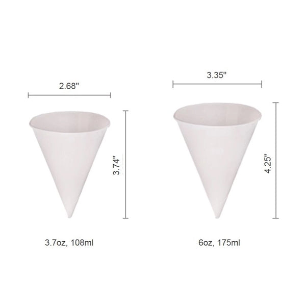 3.7oz 6oz Disposable Paper Cone Cup
