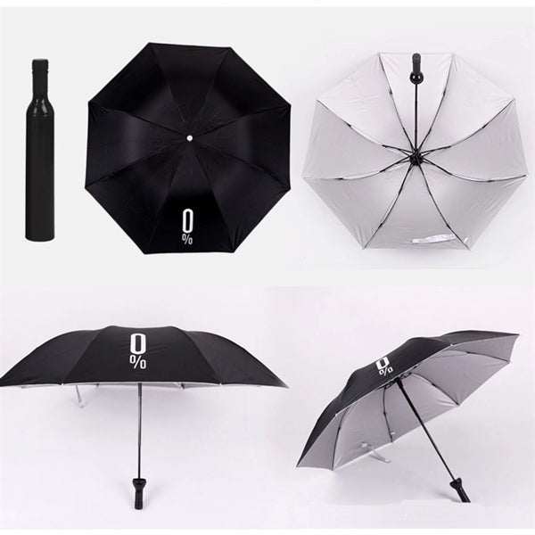 Compact Umbrella in Wine Bottle Case
