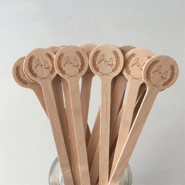 Wood Cocktail Drink Swizzle Stick Stirrer