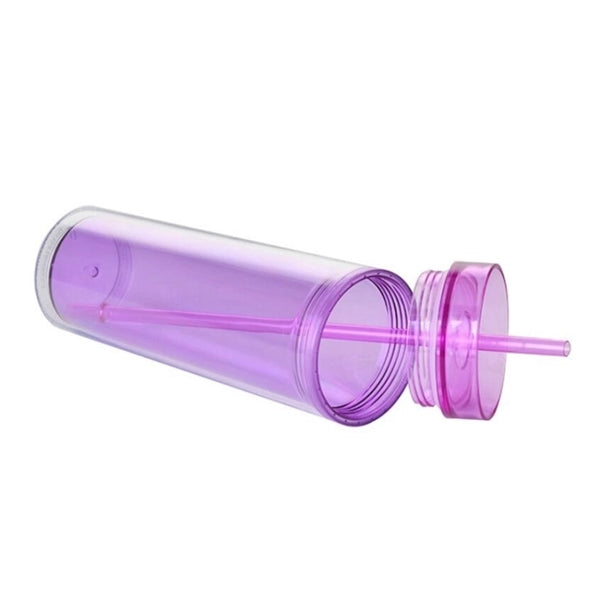 16oz Double Wall Transparent Skinny Tumbler