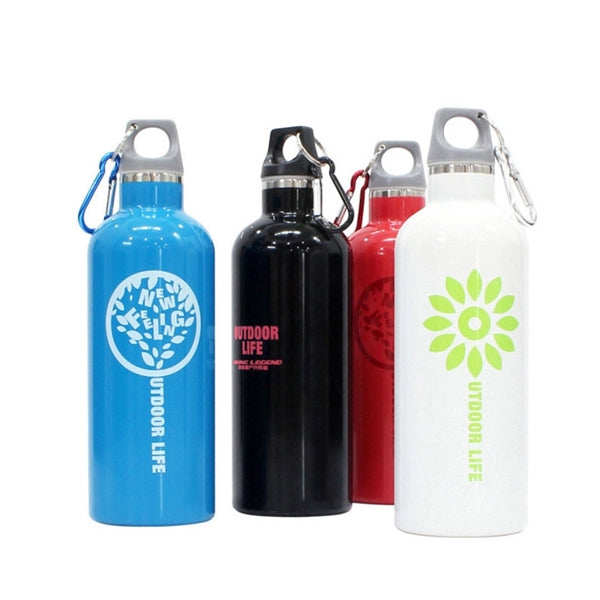 24 oz Aluminum Water Bottle With Carabiner