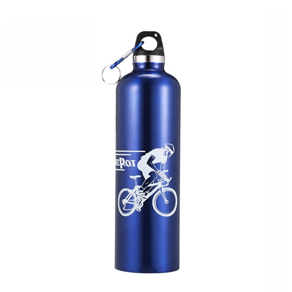 24 oz Aluminum Water Bottle With Carabiner