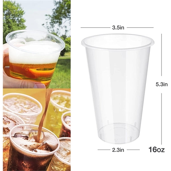 16oz Disposable Plasic Clear Drinking Cup
