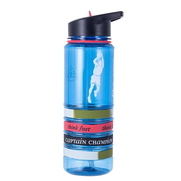 24 Oz Colorful Plastic Gripper Bottle With Straw