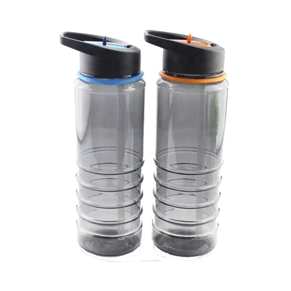 24 Oz Translucent Plastic Sports Bottle With Straw