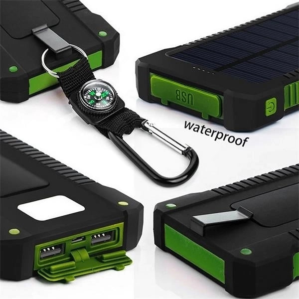 Solar Power Bank With LED Flashlight
