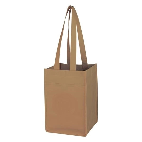 Non-Woven 4 Bottle Wine Tote Bag