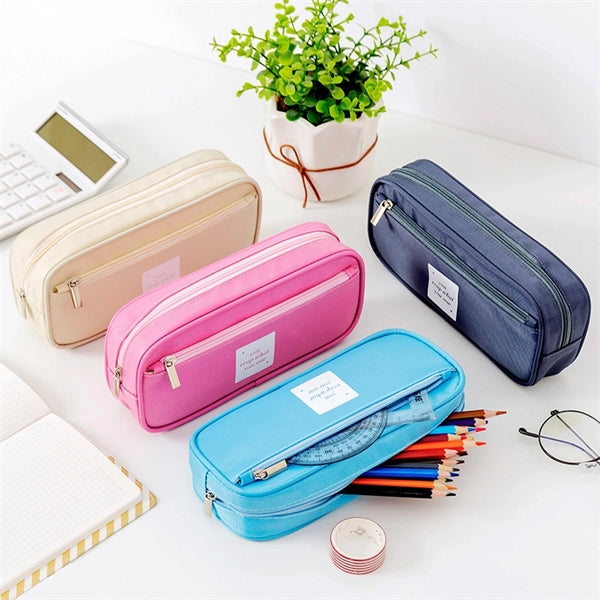 Double Layer Large Capacity Pencil Bag