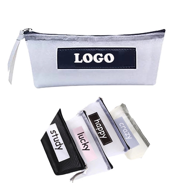 Transparent Mesh Pencil Case