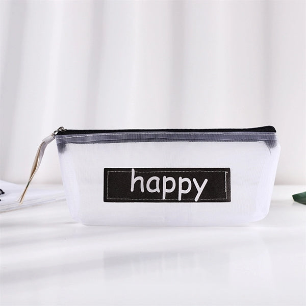 Transparent Mesh Pencil Case