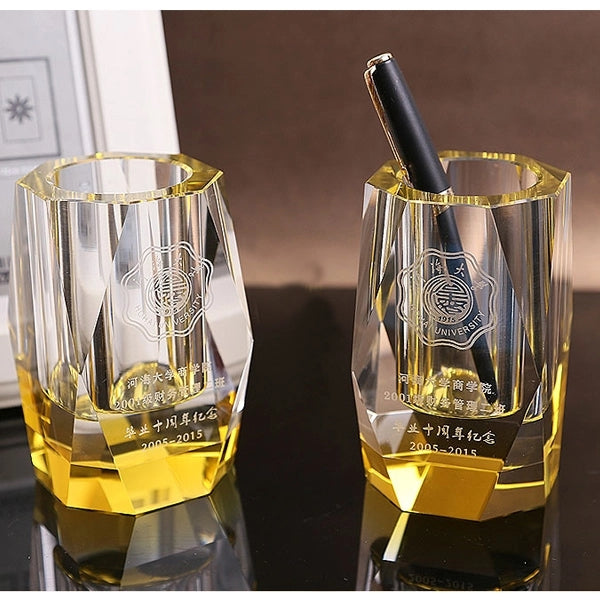 Colored Luxurious Crystal Pen Holder