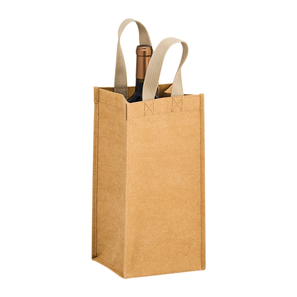 1-Bottle Washable Kraft Wine Tote