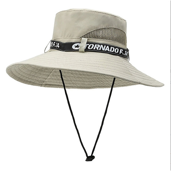 3.1" Wide Brim Mesh Bucket Hat