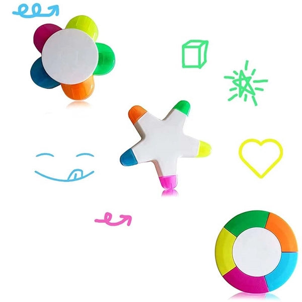 Flower Shape Watercolor Highlighter Pens