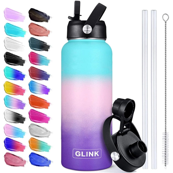 Wide Mouth Double Wall Vacuum Insulated Water Bottle 64oz