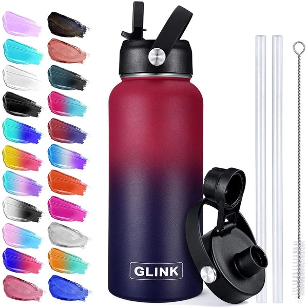 Wide Mouth Double Wall Vacuum Insulated Water Bottle 64oz