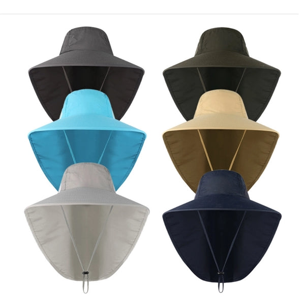 Wide Brim Sun Hat With Neck Flap