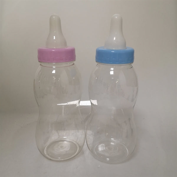 Jumbo Plastic Pink Blue Baby Milk Shower Bottle Coin Bank