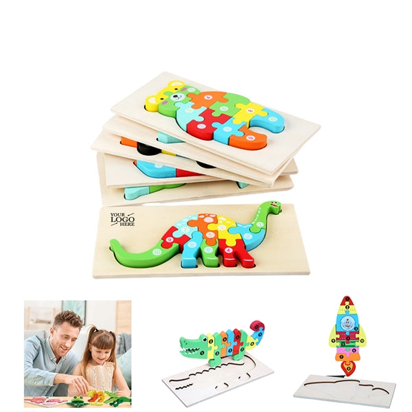 Toddlers 3D Wooden Puzzles Early Learning Toys for Kids