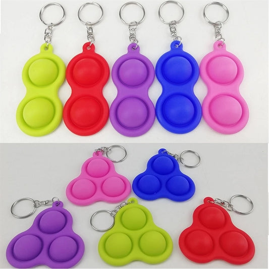 Silicone Pop Bubble Fidget Keychain