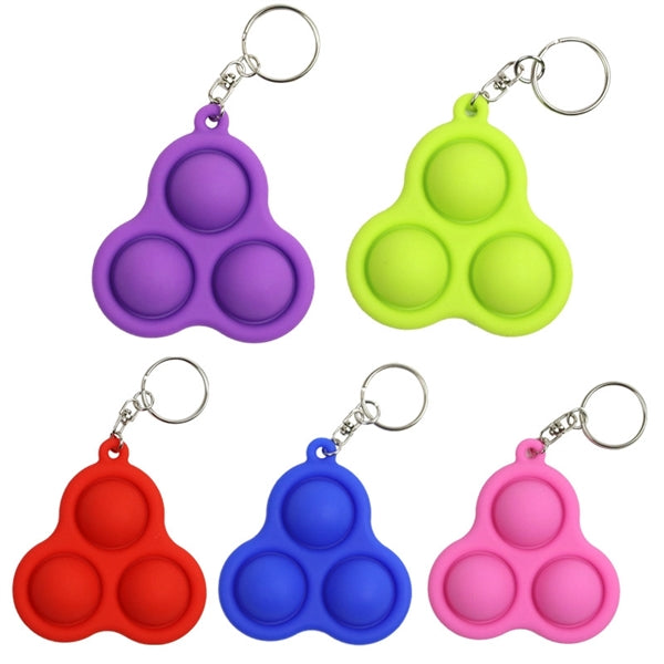 Silicone Pop Bubble Fidget Keychain