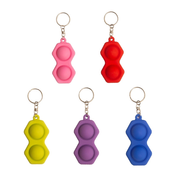 Silicone Pop Bubble Fidget Keychain