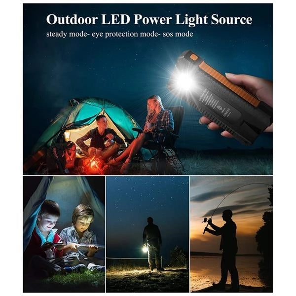 10000mAh Portable Solar Power Bank w/ LED Flashlight