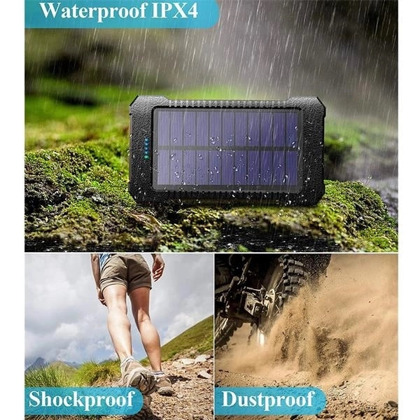 10000mAh Portable Solar Power Bank w/ LED Flashlight