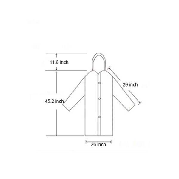 Unsex Solid EVA Raincoat For Adult