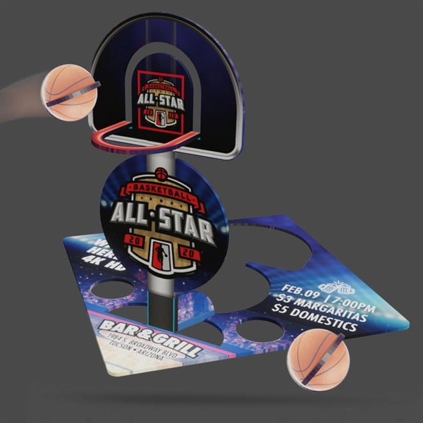 Pop-Ups! Basketball Mini Table Game + Coaster