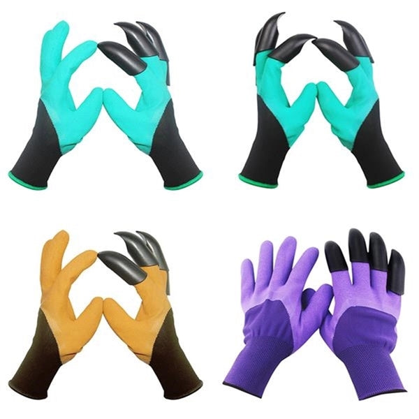 Garden Digging Gloves With 4 Fingertips Claws