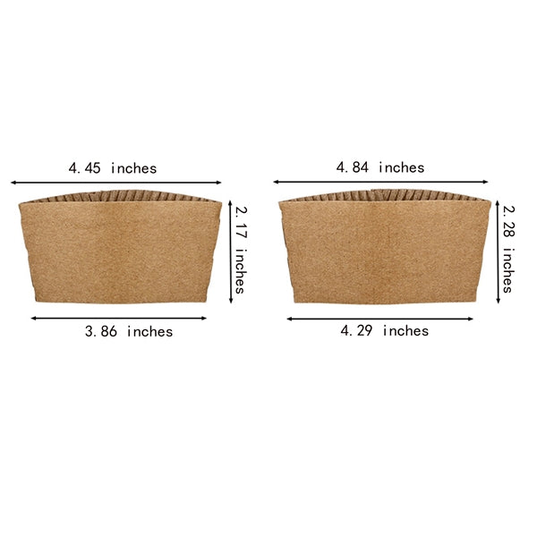 Disposable Kraft Paper Cup Sleeves