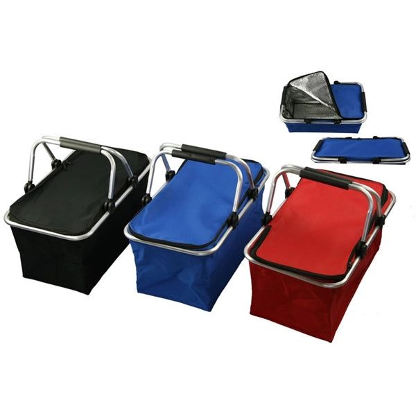 Outdoor Insulated Camping Foldable Picnic Basket with Lid