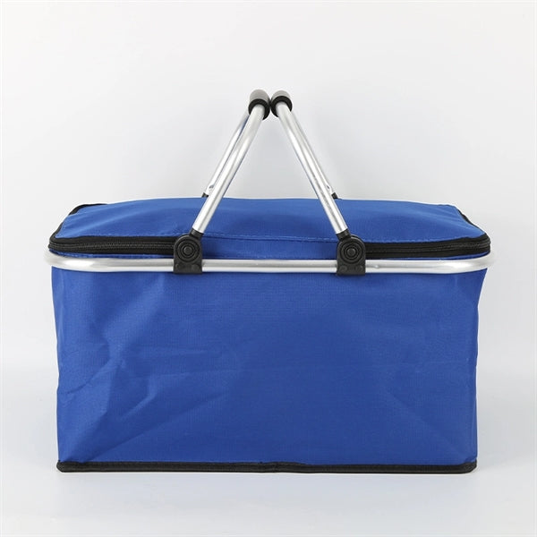 Outdoor Insulated Camping Foldable Picnic Basket with Lid