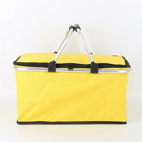 Outdoor Insulated Camping Foldable Picnic Basket with Lid